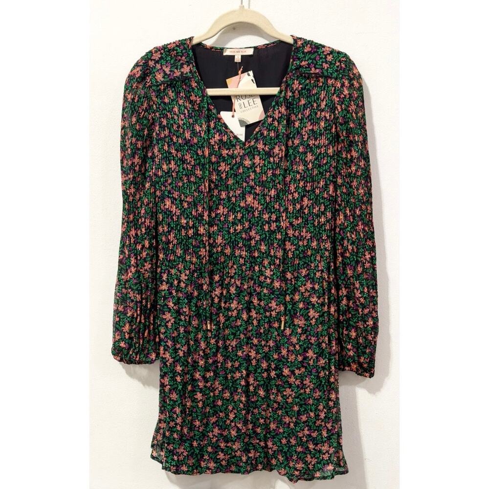 NWT: Skies Are Blue - Women's Lined, Chiffon, Wildflower, Marley Mini Dress (S)